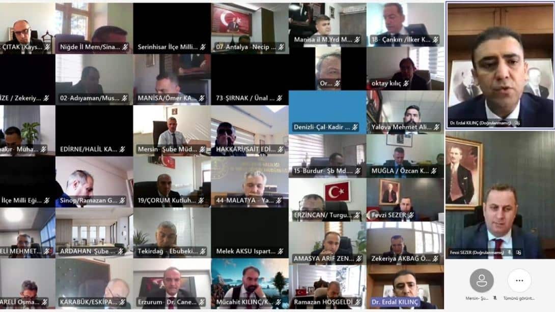 ÜLKE GENELİ ORTAK YAZILI SINAVLAR KAPSAMINDA ÇEVRİM İÇİ BİLGİLENDİRME TOPLANTISI GERÇEKLEŞTİRİLDİ